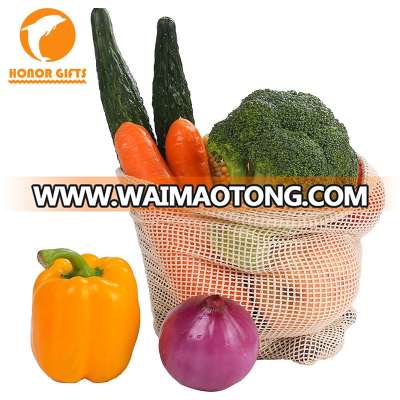 Reusable Eco-friendly Washable Cotton Mesh Vegetable Bags