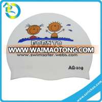 Wholesale customized flexible 50g adult colorful logo printed water sport silicone swimming cap