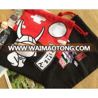 Souvenir Japanese Draw string bags Shopping bag Cotton gift bag customize The character designs